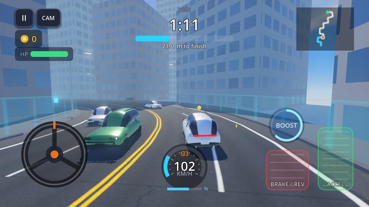 AIRSHIFT city race with traffic